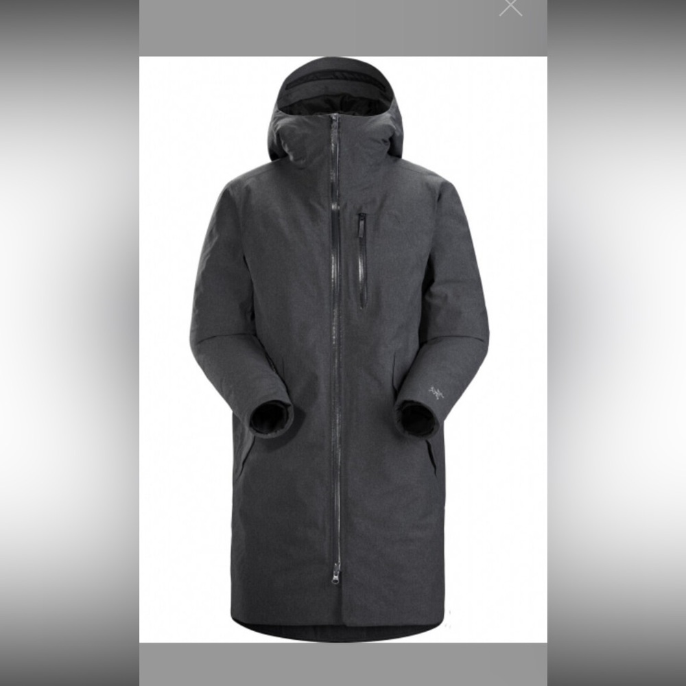 Arc'teryx Sensa Parka women XL grey hooded jacket insulated goretex